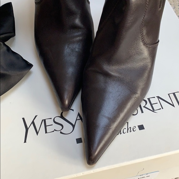 YSL Vintage Brown Booties.  38 - Picture 8 of 10